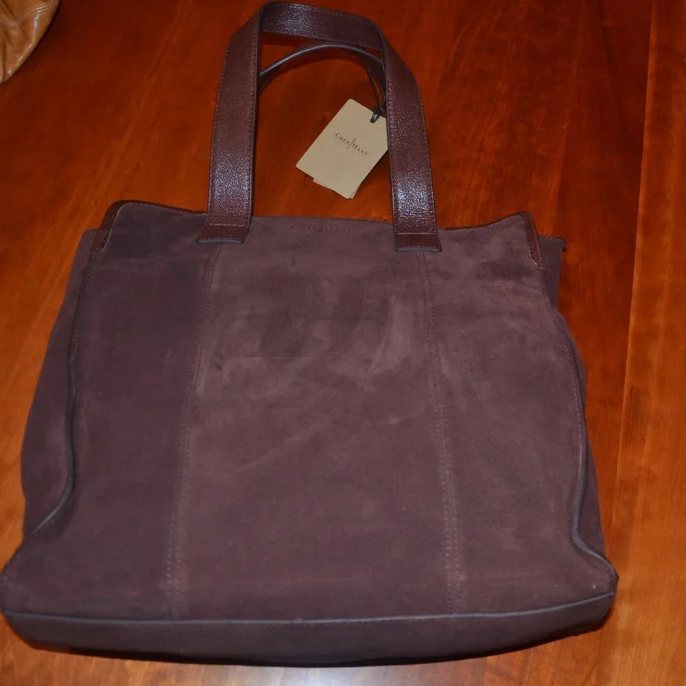 Cole Haan Brown Suede Tote Bag - Picture 2 of 6